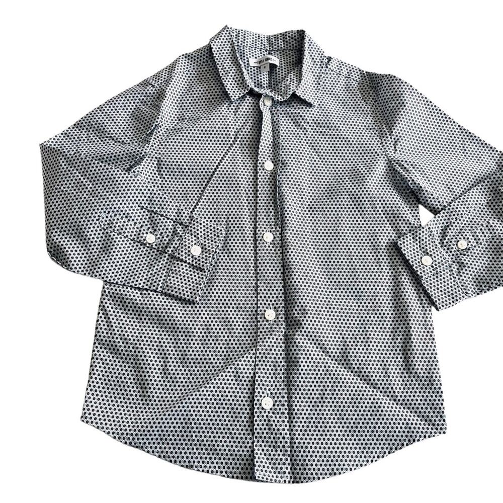 Boys n’ Arrows geometric print button down shirt size 4